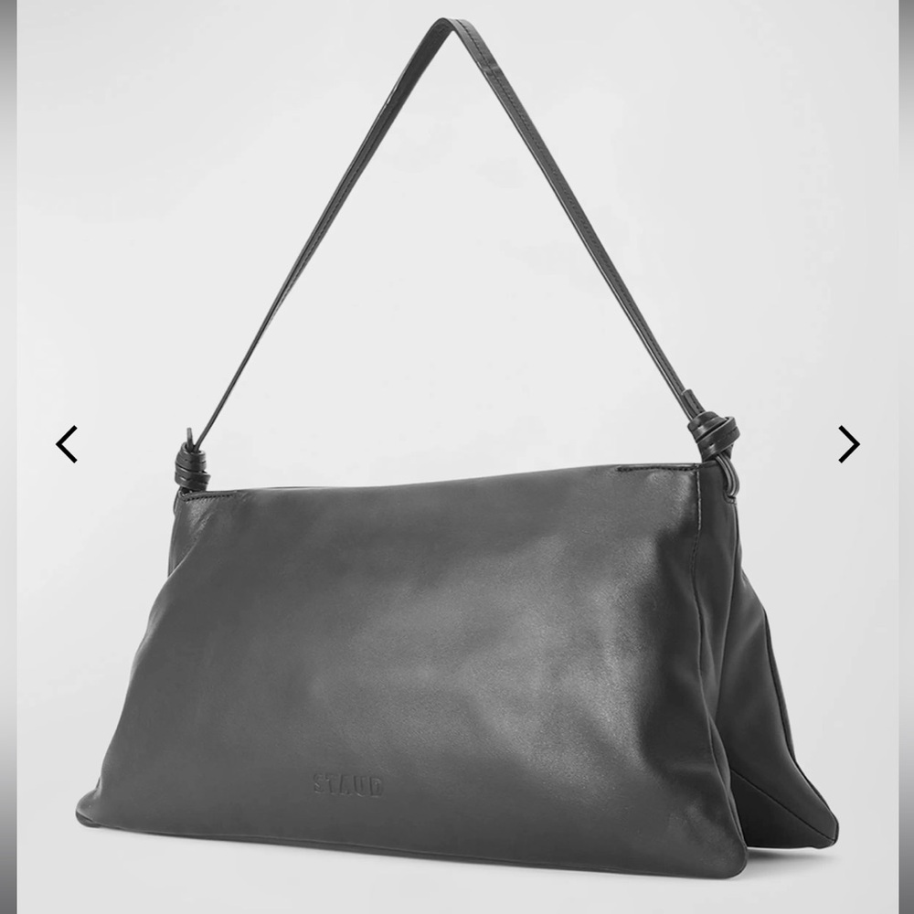 STAUD Vivi shoulder bag in Black Leather - Picture 2 of 4